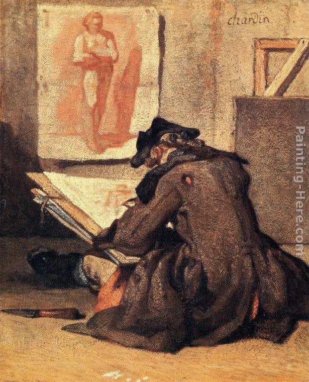 Jean Baptiste Simeon Chardin The Student Drawing